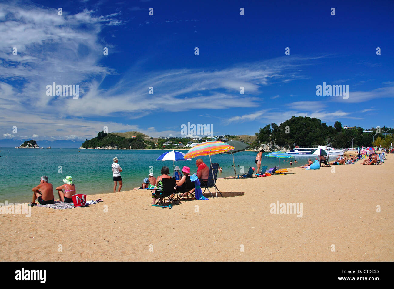 Kaiteriteri Beach, Kaiteriteri, Tasman Bay, Nelson Region, Südinsel, Neuseeland Stockfoto