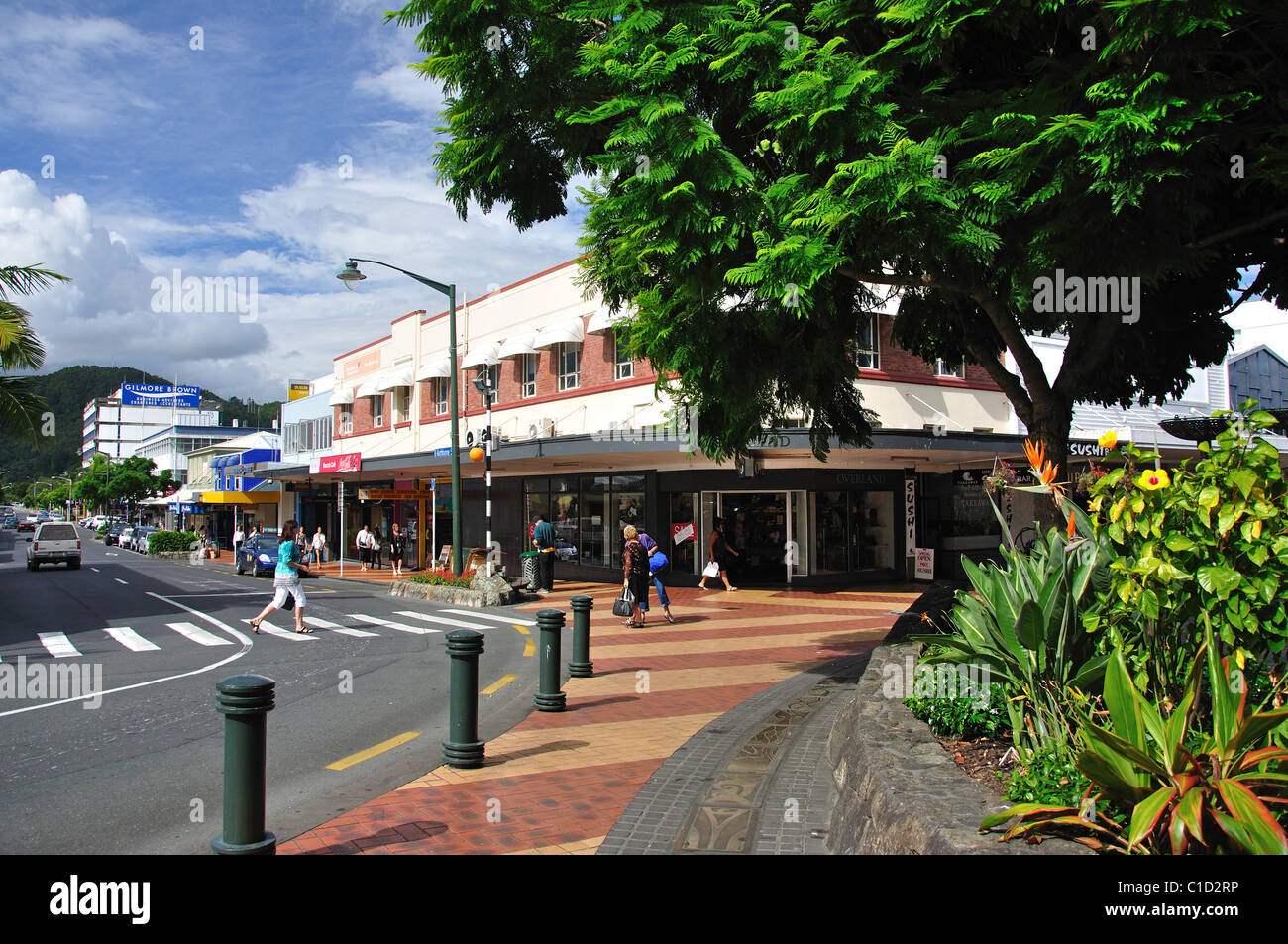 Ecke von Cameron und Rathbone Straßen, Whangarei, Region Northland, Nordinsel, Neuseeland Stockfoto