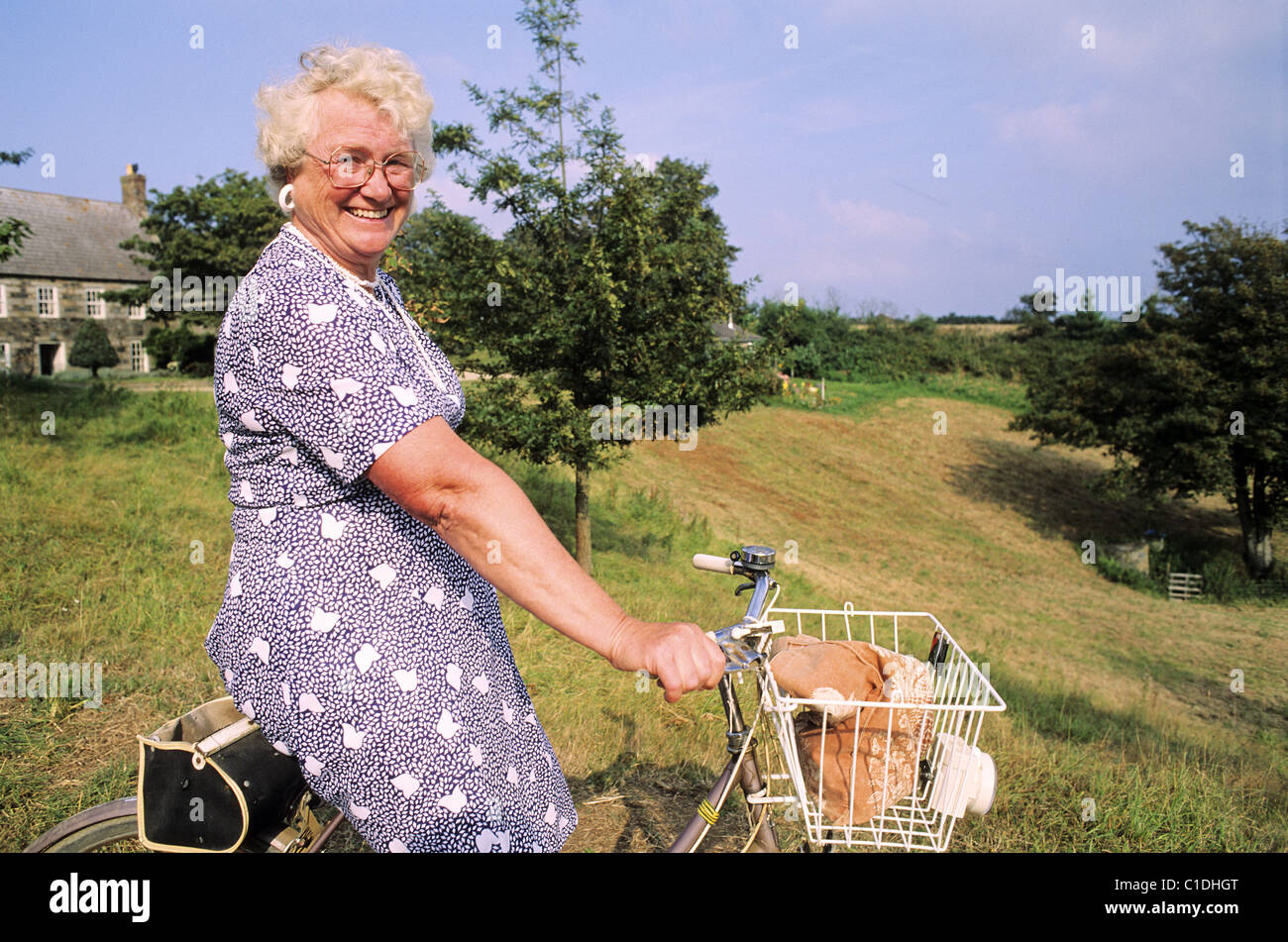 Vereinigtes Königreich, Kanalinseln, nur Fahrräder und Schlitten dürfen auf der Insel fahren Stockfoto