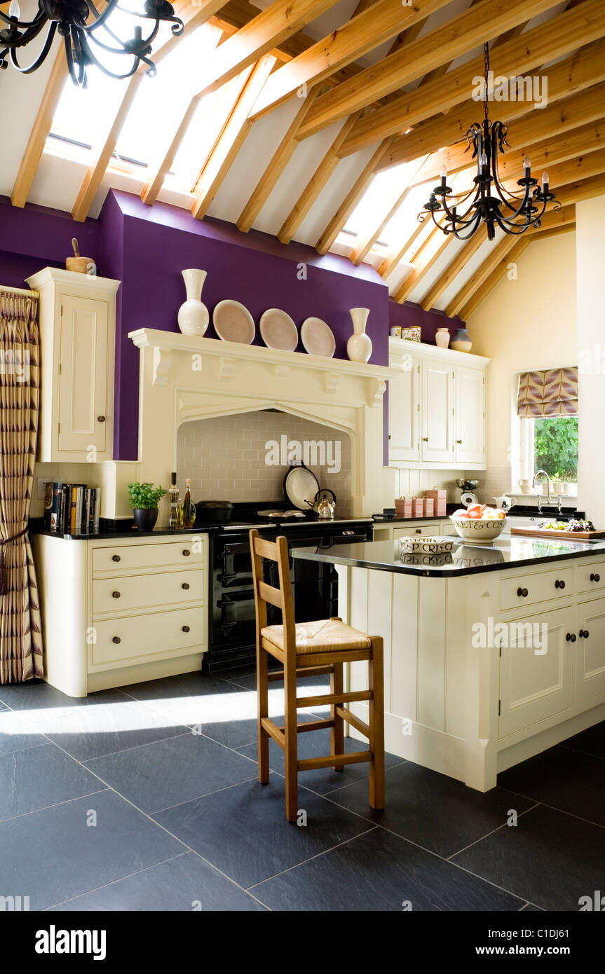 Küche Interieur gestaltet und von Robinson & Cornish Stockfoto