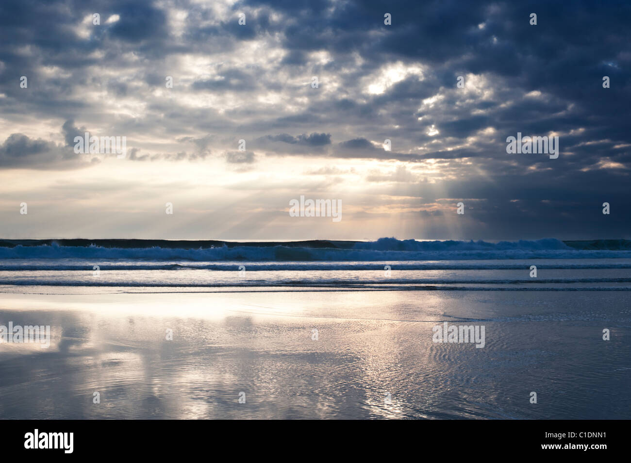 Abend am Fanore Strand, the Burren, Co. Clare, Irland Stockfoto