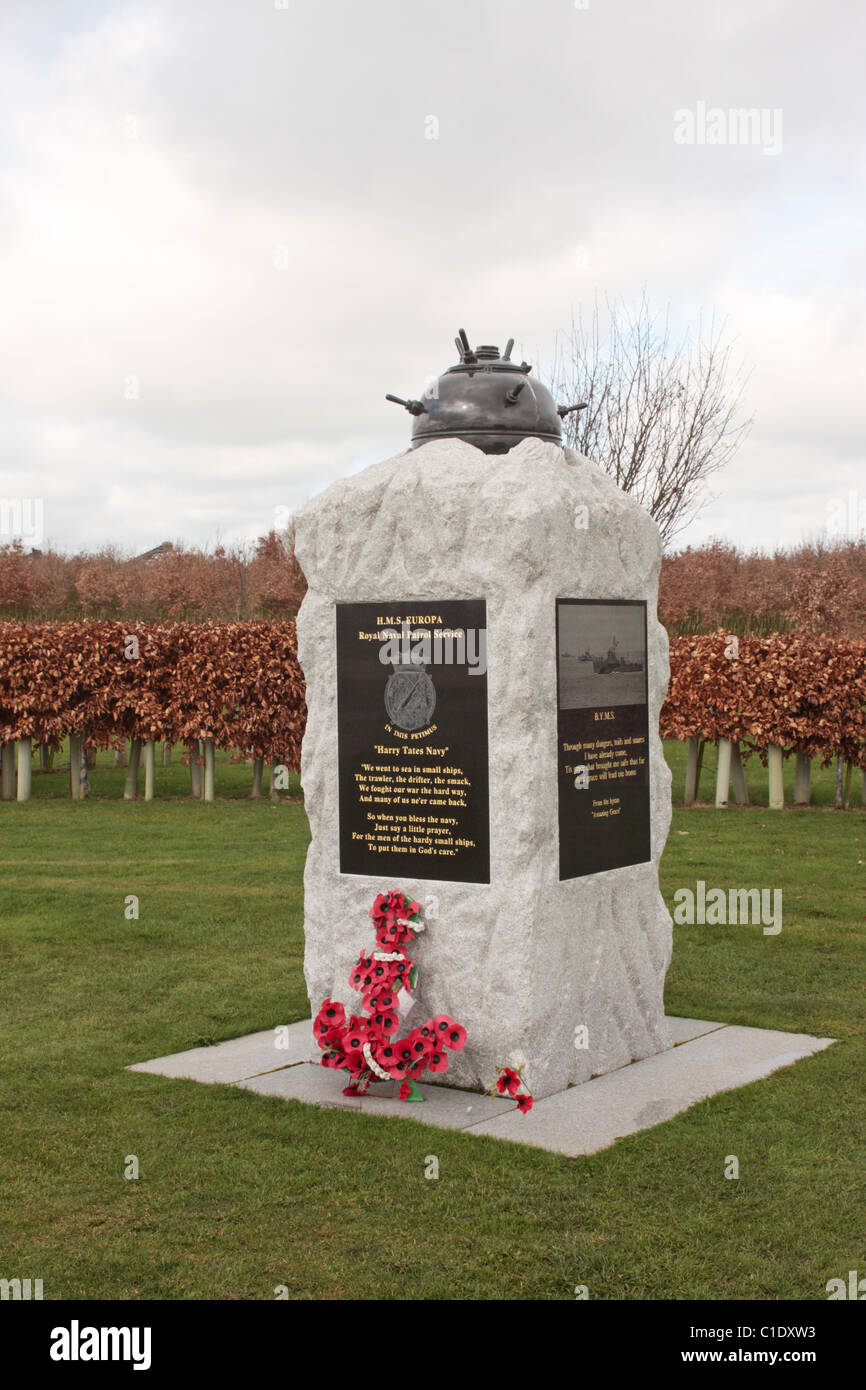 Denkmal für die königliche Marine Patrol Service National Memorial Arboretum Alrewas UK Stockfoto