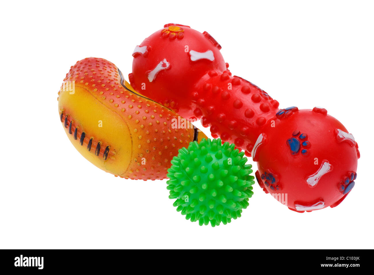 Objekt auf weiß - Kunststoff-Spielzeug für Hunde Stockfoto