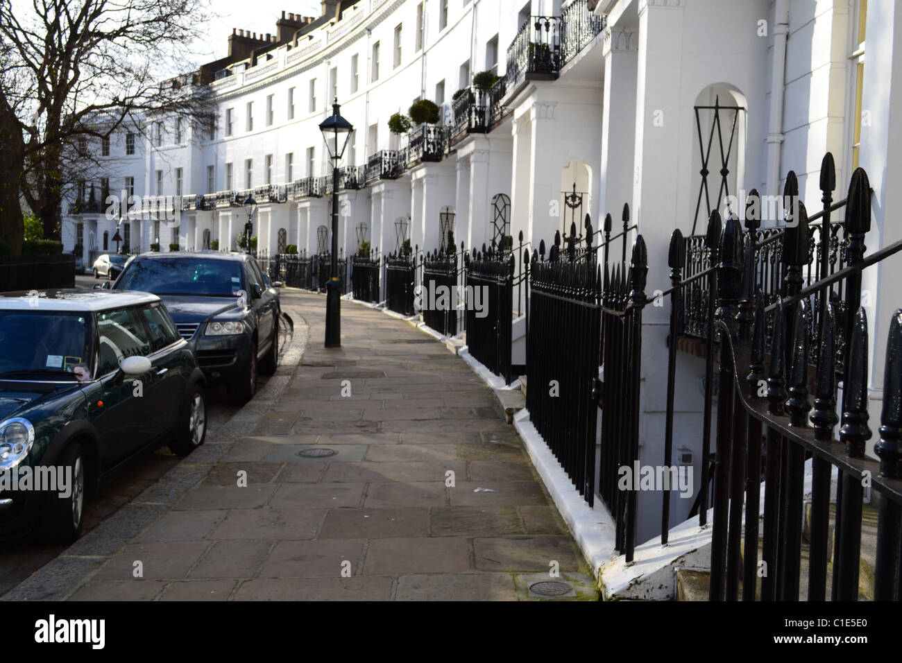 Stuck-Terrassen Gebiet Knightsbridge South Kensington, London, UK ARTIFEX LUCIS Stockfoto