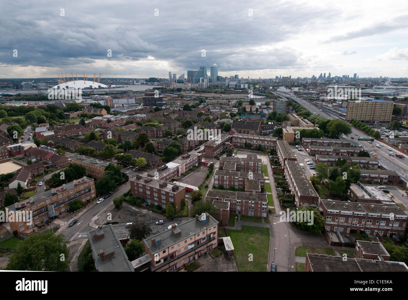 Eine Fläche von East End von London, die neu entwickelt wurden, hat Stockfoto