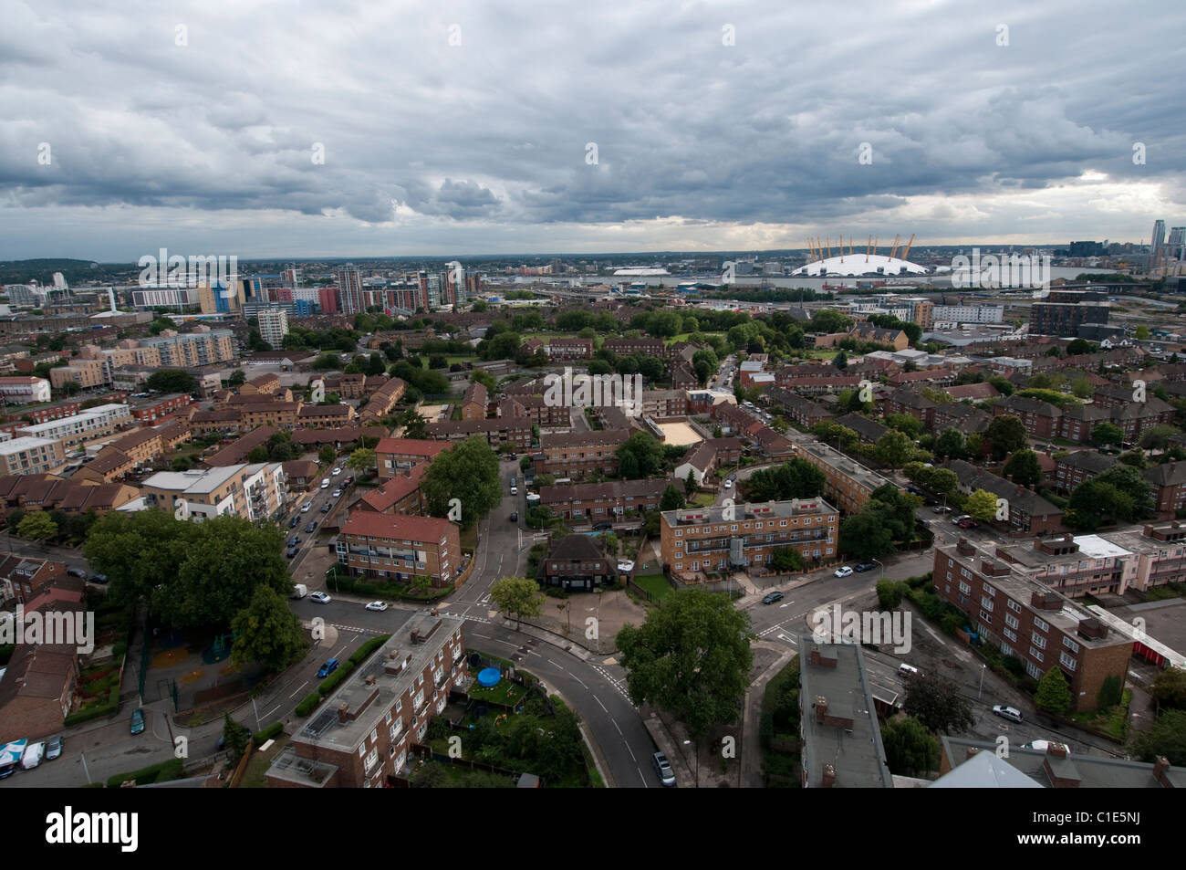 Eine Fläche von East End von London, die neu entwickelt wurden, hat Stockfoto