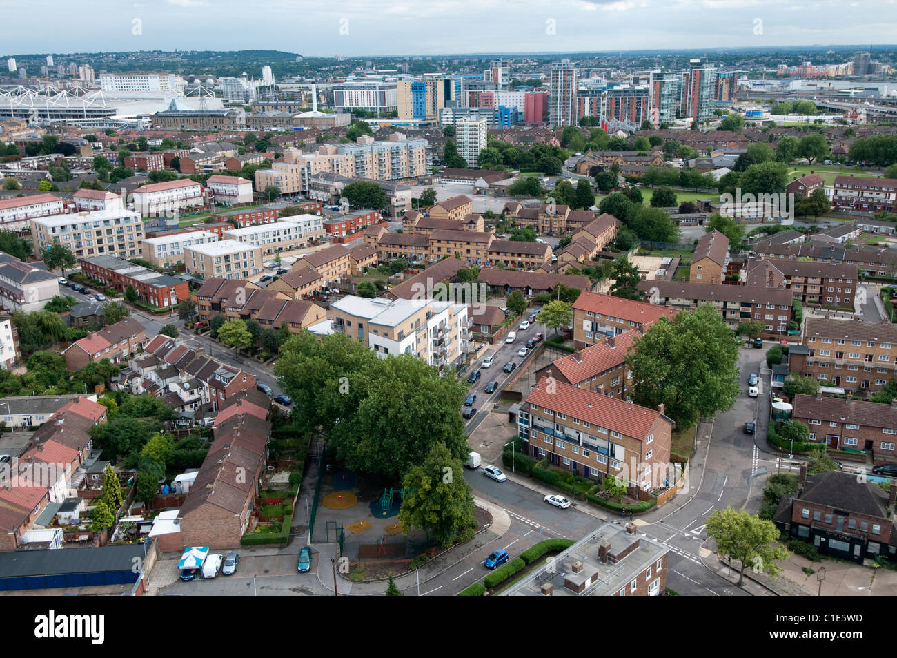 Eine Fläche von East End von London, die neu entwickelt wurden, hat Stockfoto