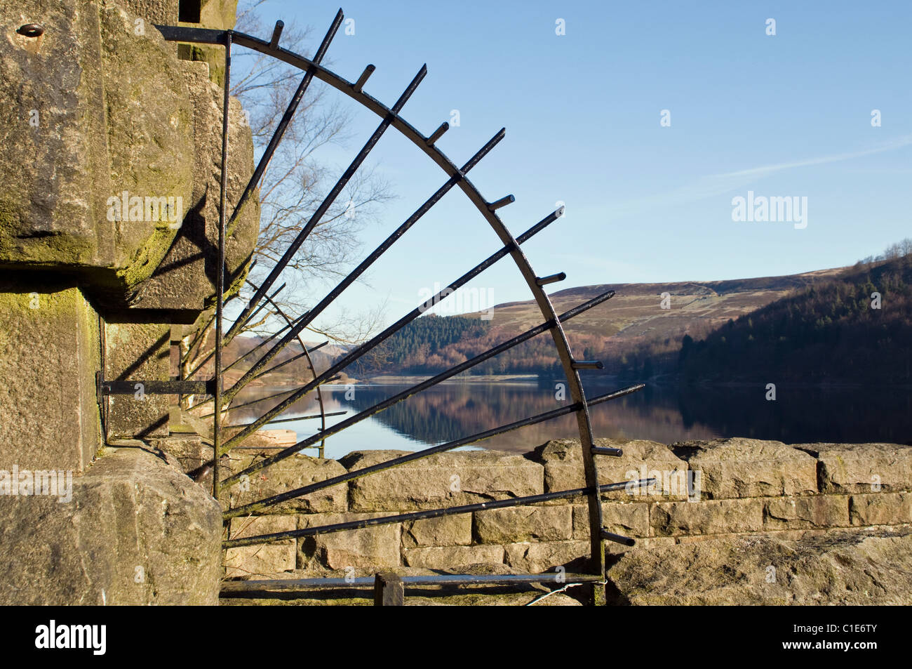 Reservoir ein goldener Tag Stockfoto