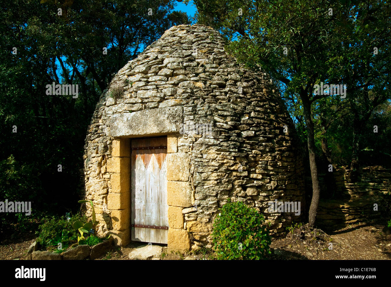 Trockenen Steinhaus, Gard, Languedoc Roussillon, Frankreich Stockfoto