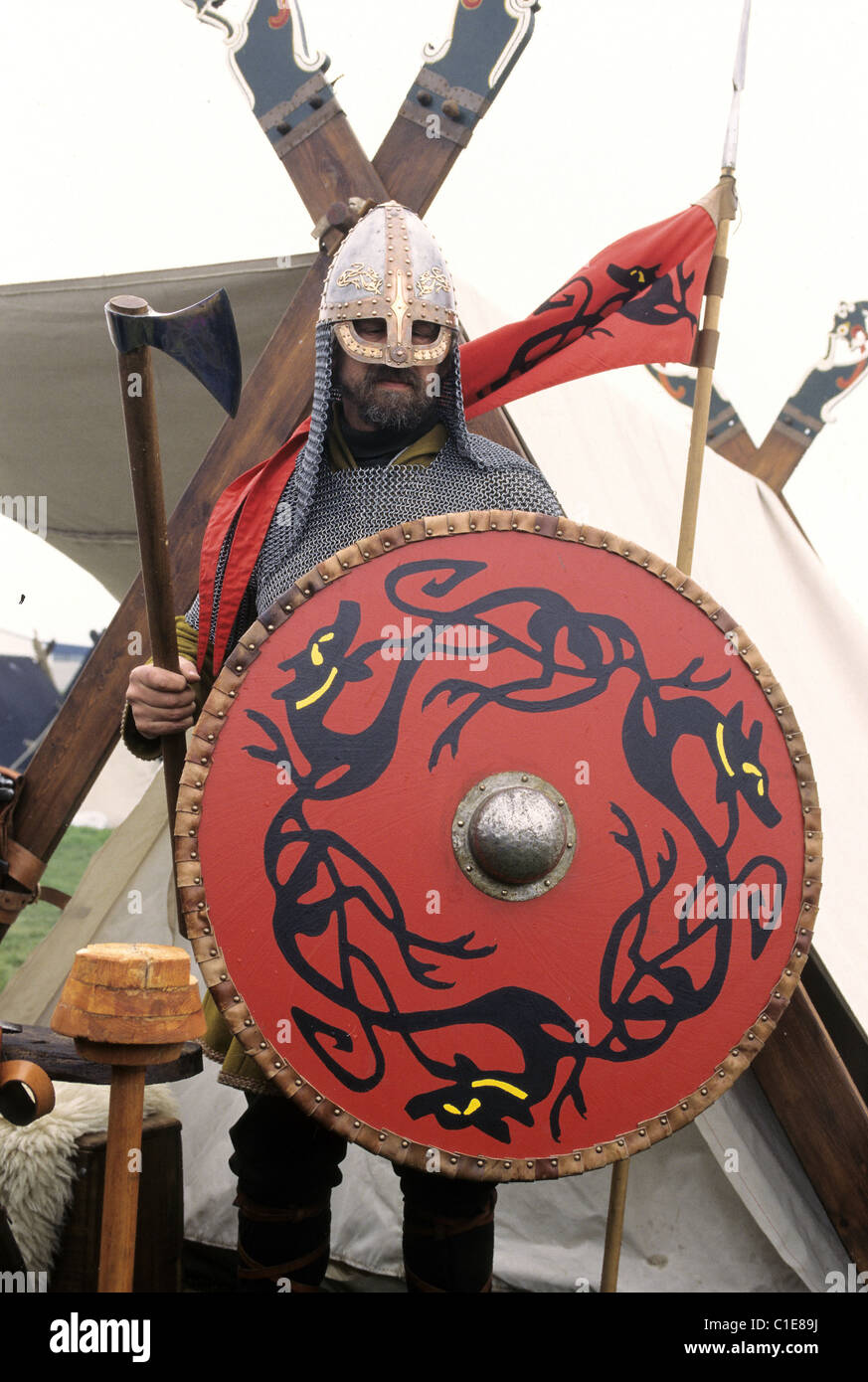 Insel, Region von Reykjavik, Viking Festival in Hafnarfjordur Stockfoto