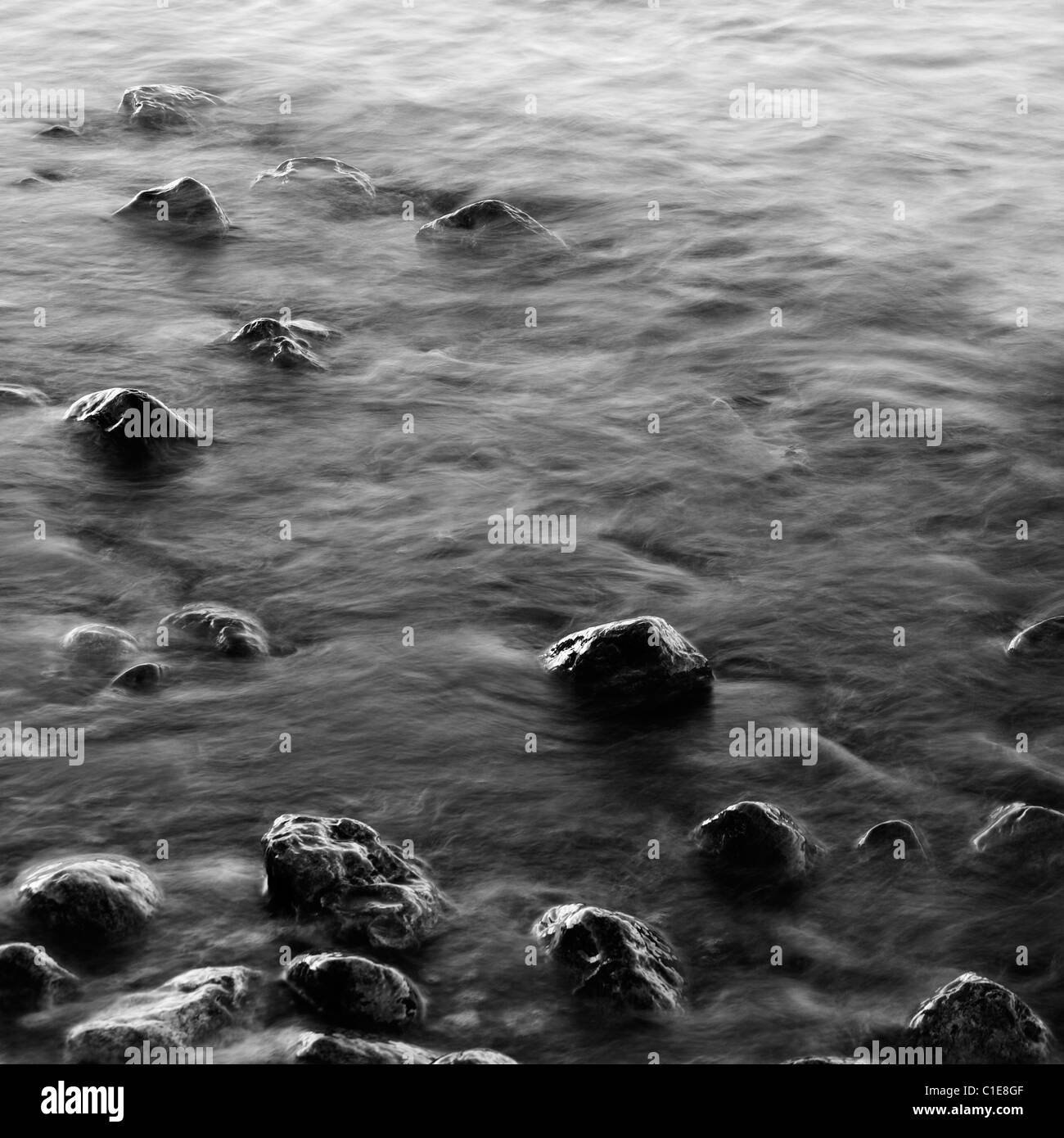 Kieselsteine am Strand, Ostsee Stockfoto