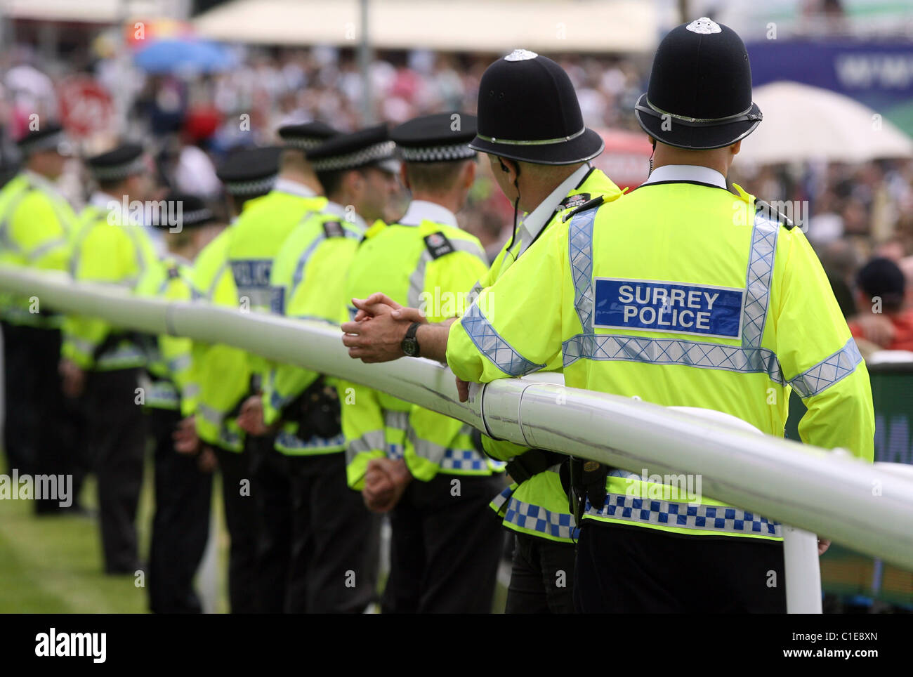 Polizisten, Epsom, Großbritannien Stockfoto