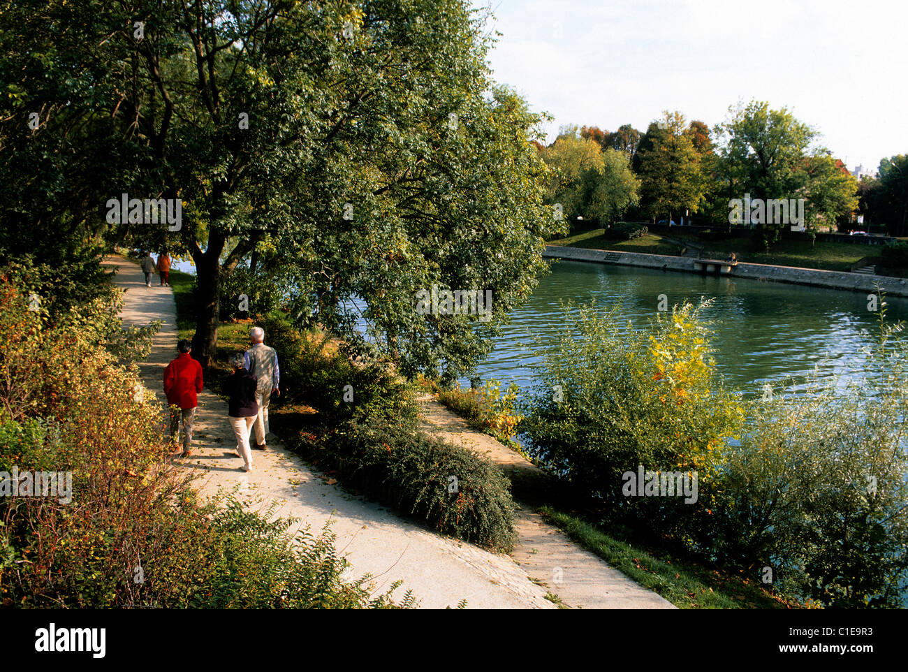 Val de Marne, Joinville le Pont, Saint Maur des Fosses, Frankreich, am Fluss Marne Stockfoto