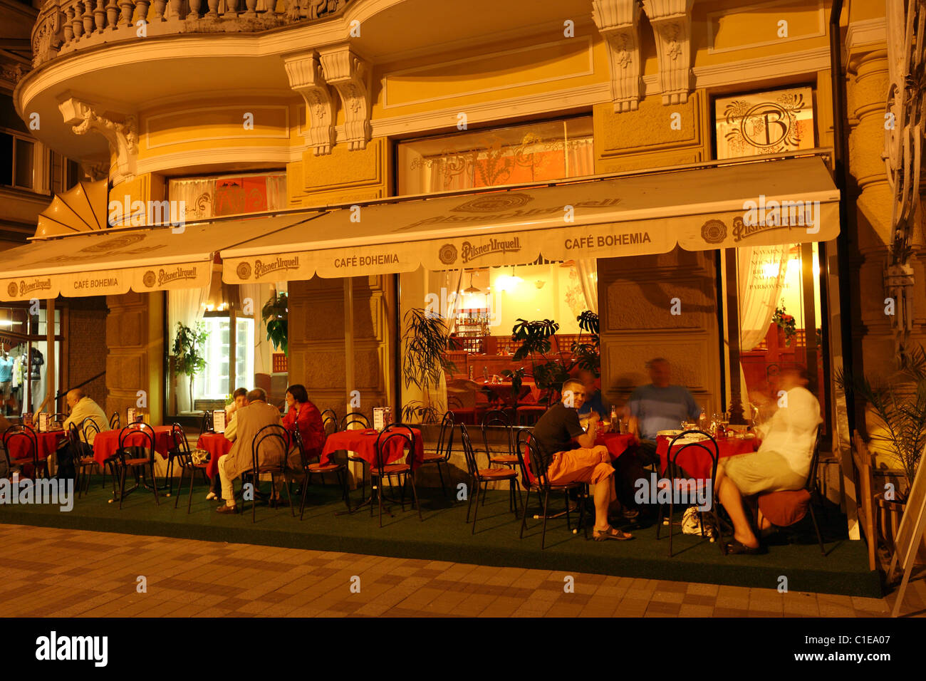 Café Hotel Bohemia, Marianske Lazne, Tschechische Republik Stockfoto