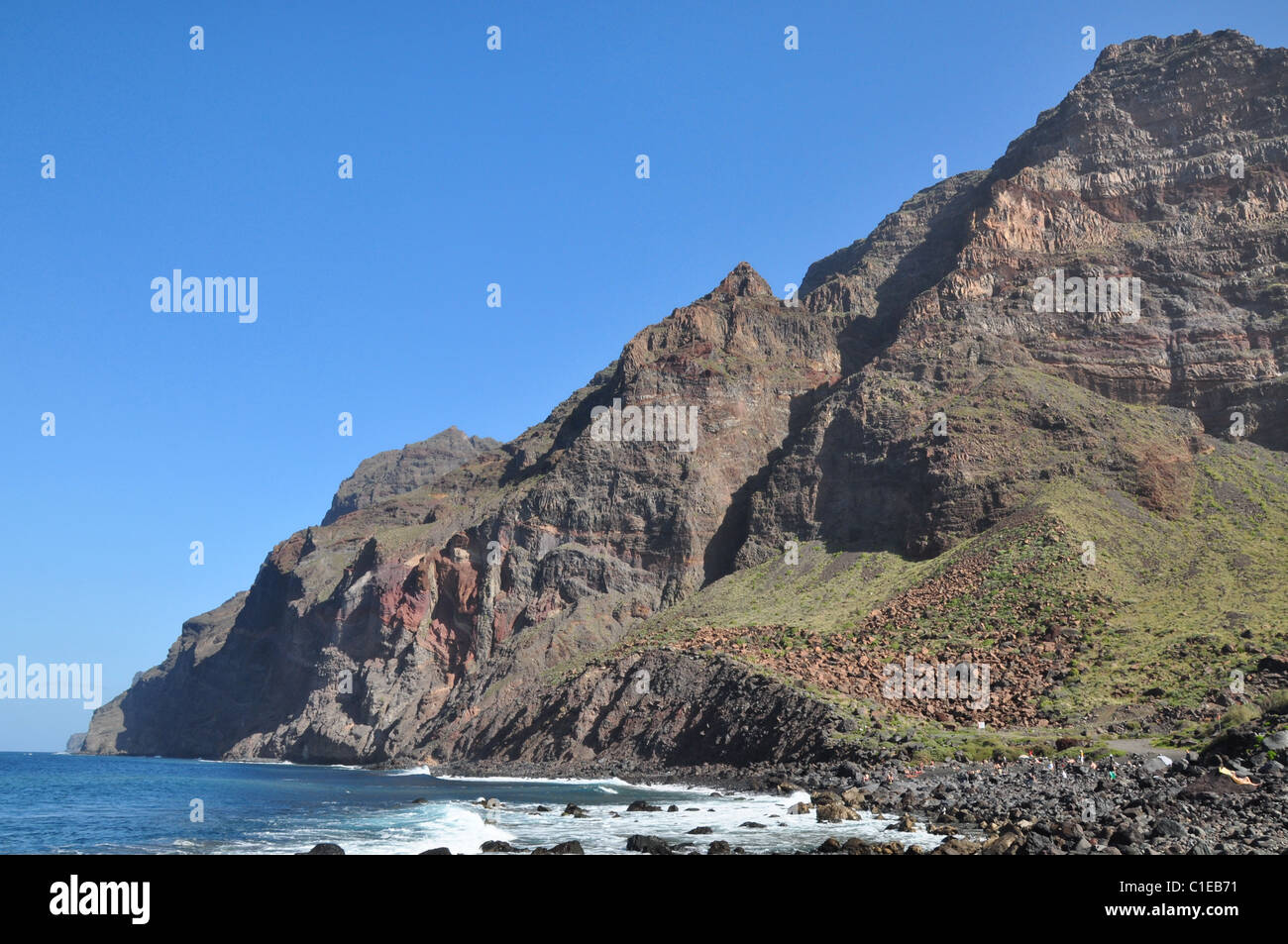 Playa del Ingles, La Playa, Valle Gran Rey, La Gomera, Kanarische Inseln, Spanien Stockfoto