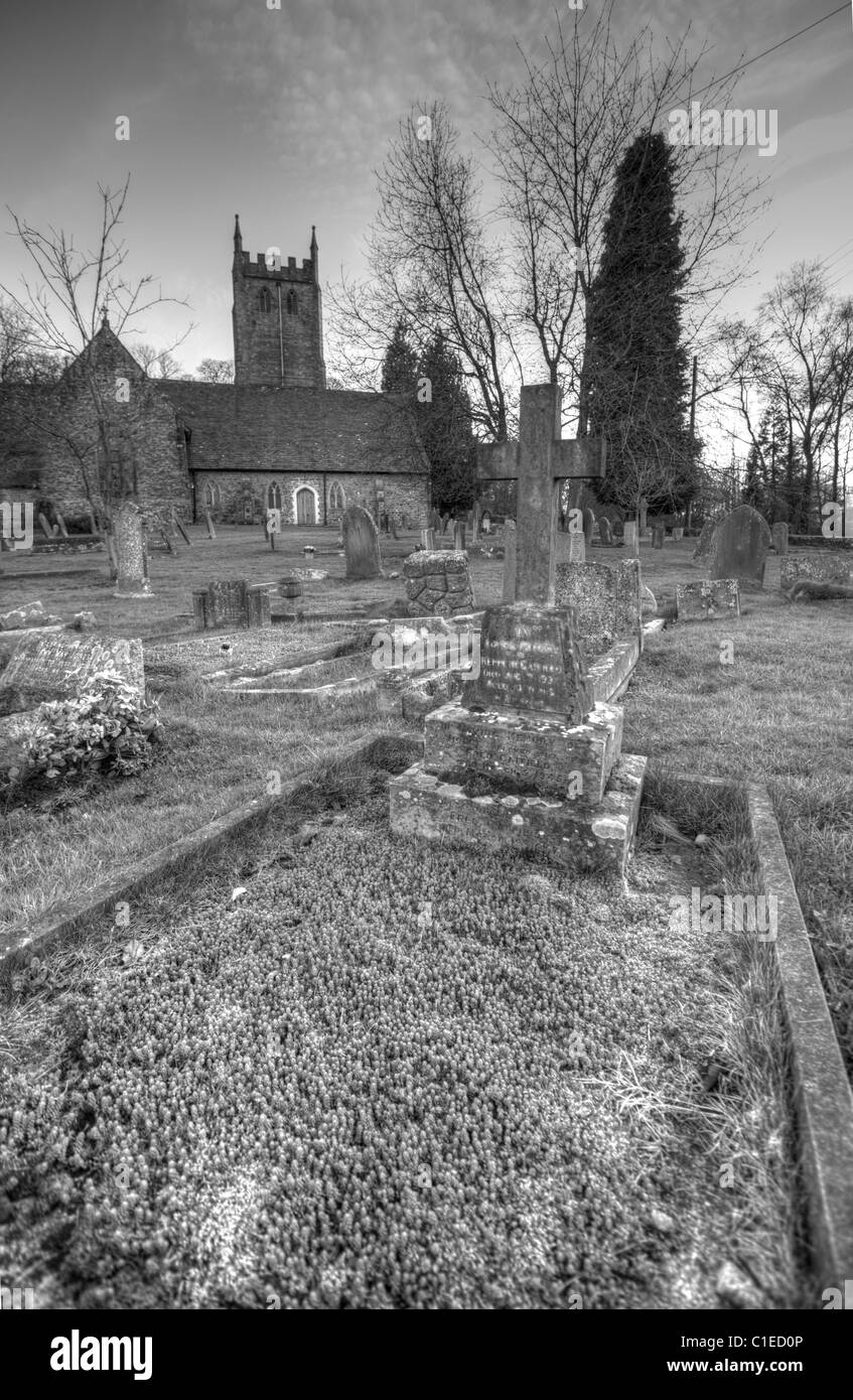 Str. Mary die Jungfrau Kirche, St. Briavels, Forest of Dean, UK. Stockfoto