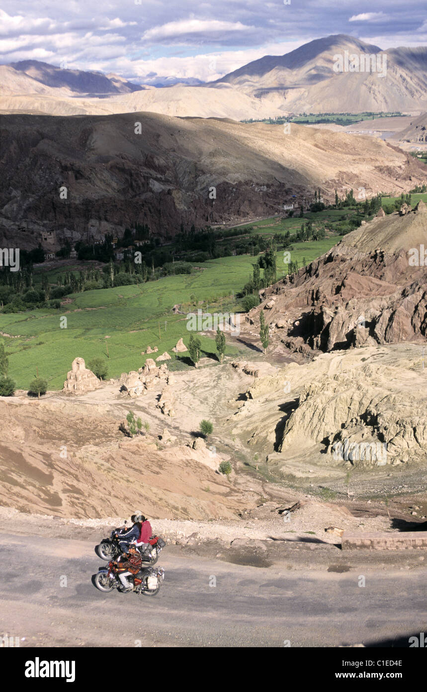 Indien, Ladakh, Basgo Dorf Stockfoto