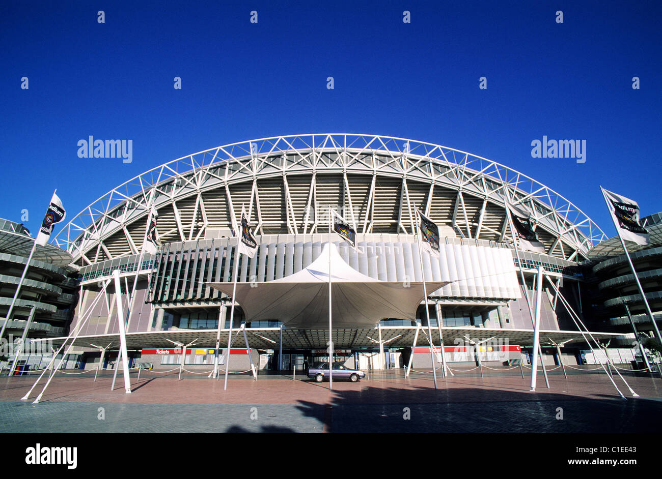 Australien, Sydney, Australien-Stadion von Olympia-Gelände der Homebush Bay Stockfoto