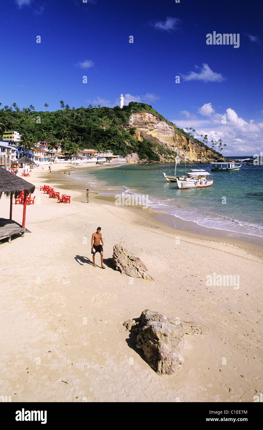 Brasilien, Staat Bahia de Insel Tinhare, 2. Strand in der Nähe von Morro Sao Paulo Dorf Stockfoto