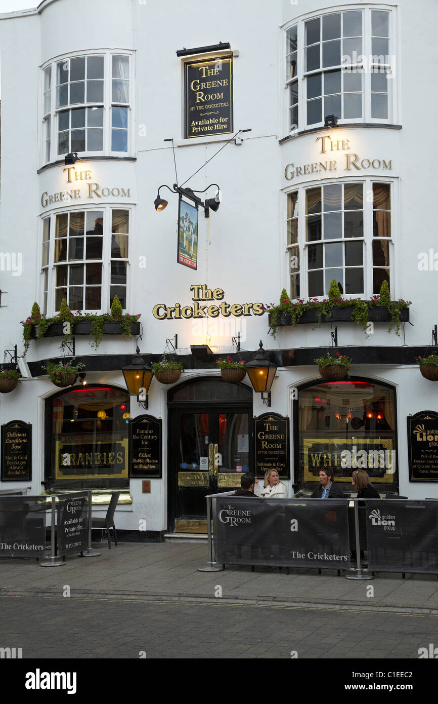 Die Cricketers Pub, die Gassen, Brighton, East Sussex, England, Vereinigtes Königreich Stockfoto