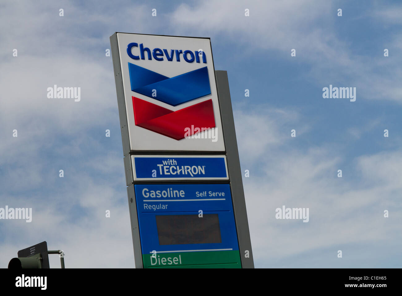 Chevron Tankstelle Las vegas Stockfoto