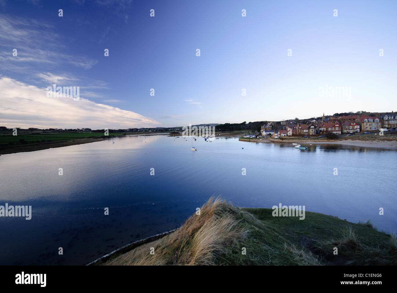 Fluß Aln, Alnmouth, Northumberland Stockfoto