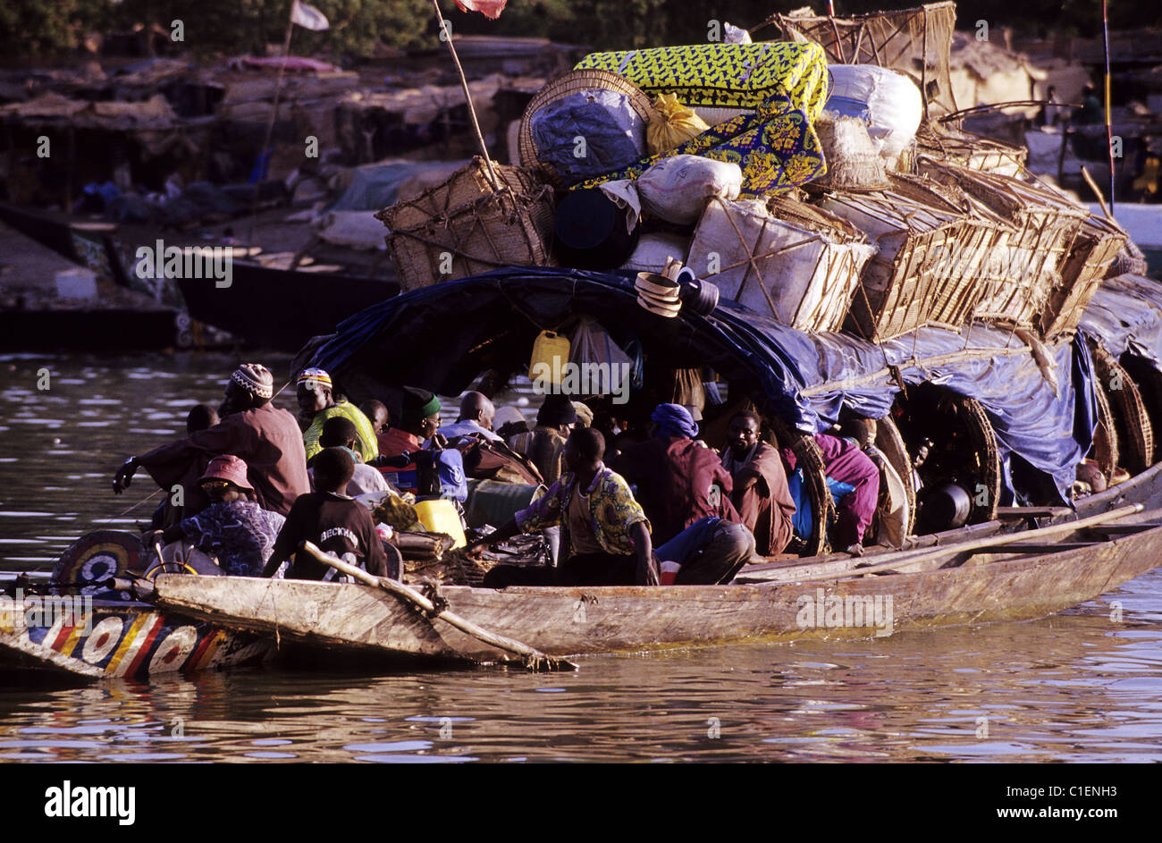 Die malischen Venedig am Zusammenfluss von Bani und Niger, Mali, Mopti Flüsse Stockfoto