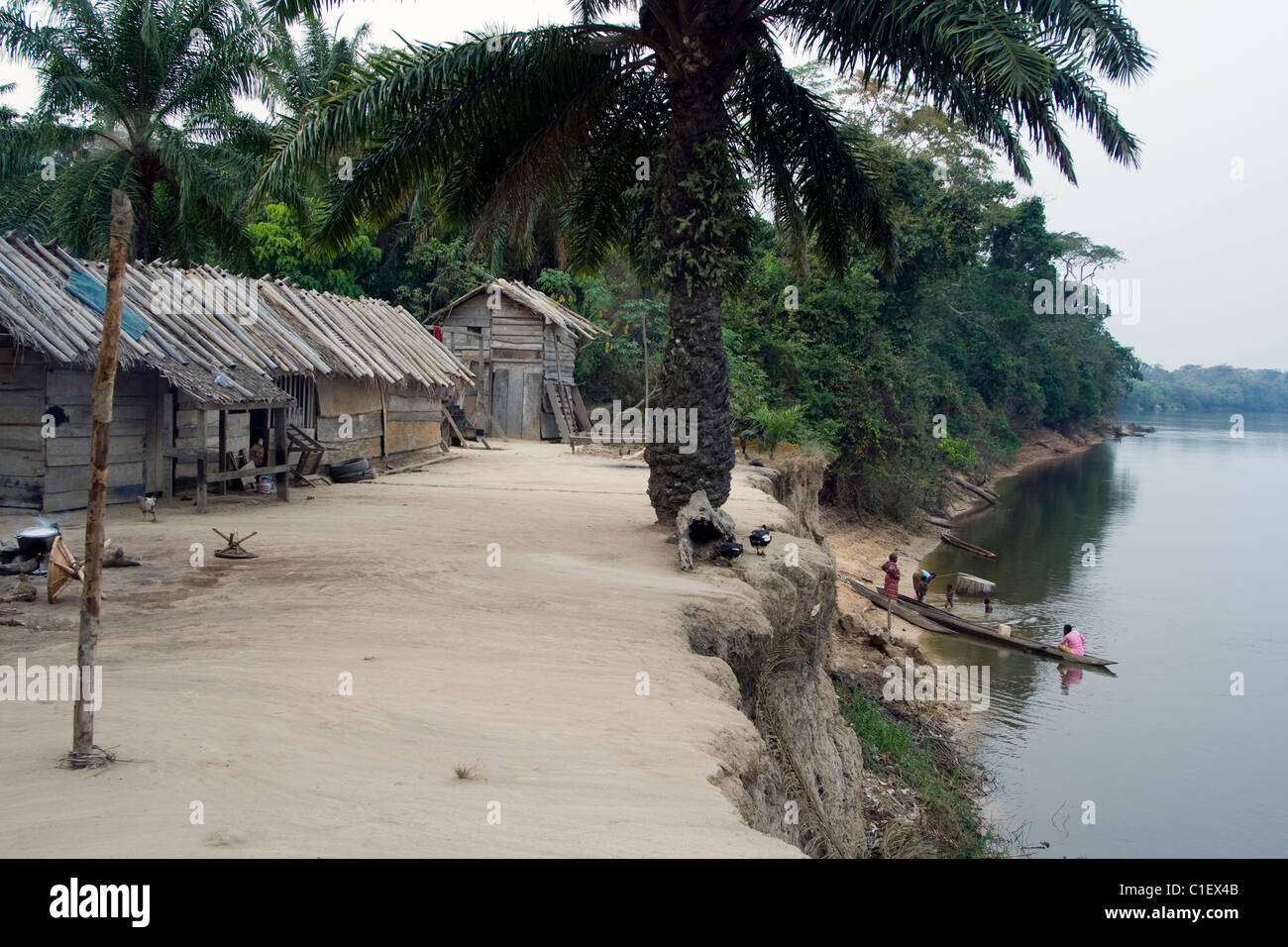 Ubangi Fluß, Betou, Republik Kongo Stockfoto
