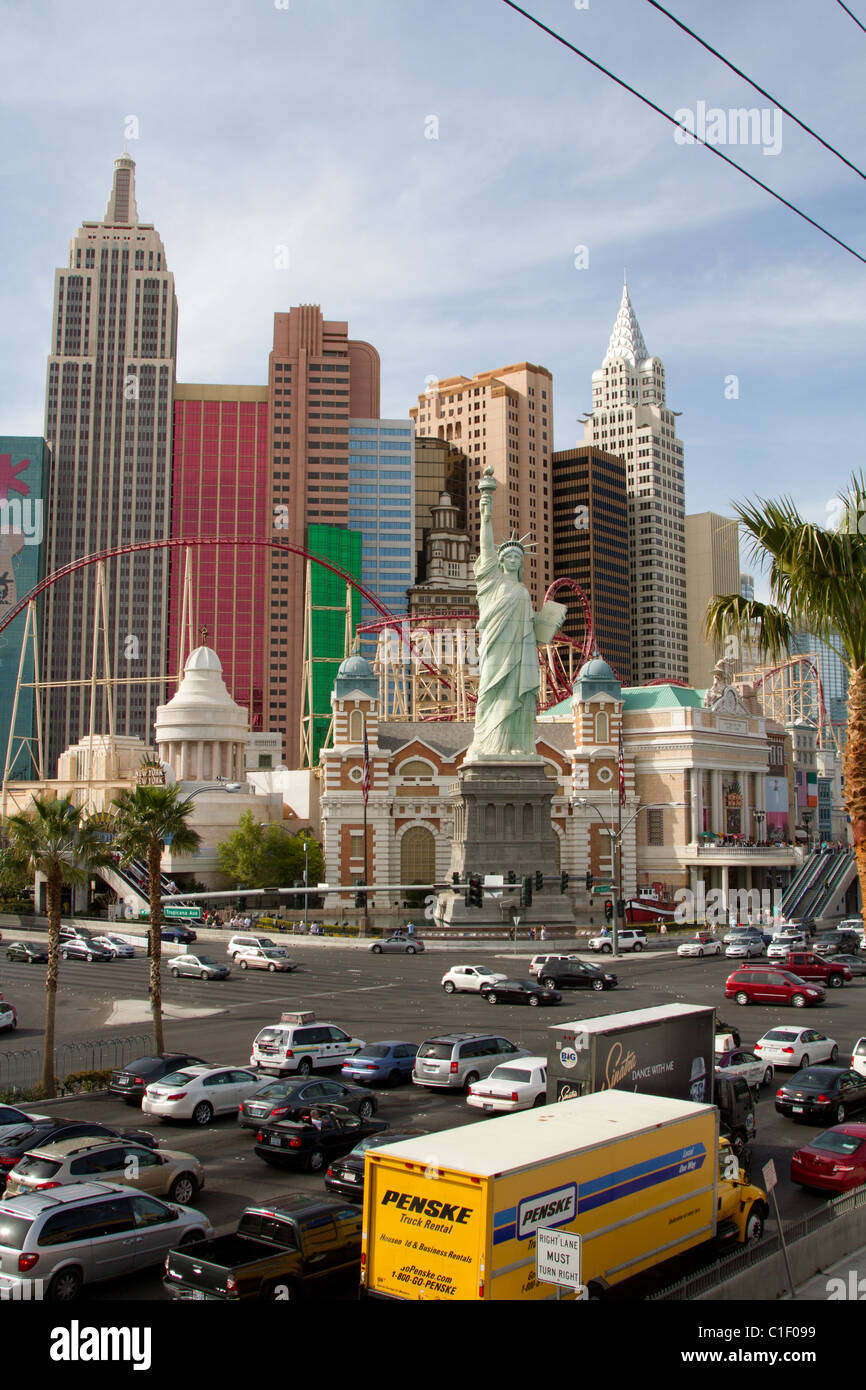 Las Vegas strip New York New York Hotel Stockfoto