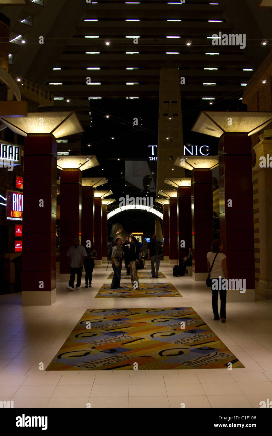 Luxor Hotel Las Vegas im Inneren Stockfoto