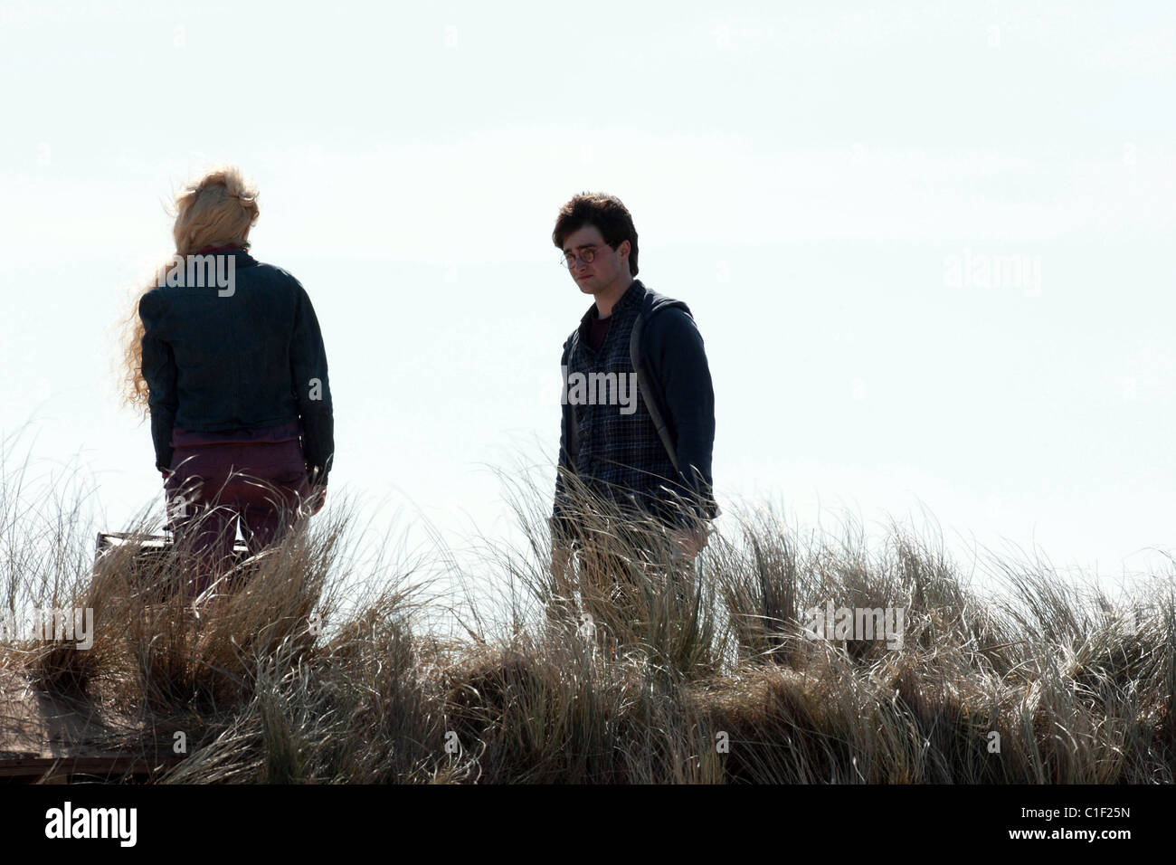 Daniel Radcliffe On the Pembrokeshire Coast Satz von "Harry Potter and The Deathly Hallows" Pembrokeshire, England - 11.05.09 .com Stockfoto