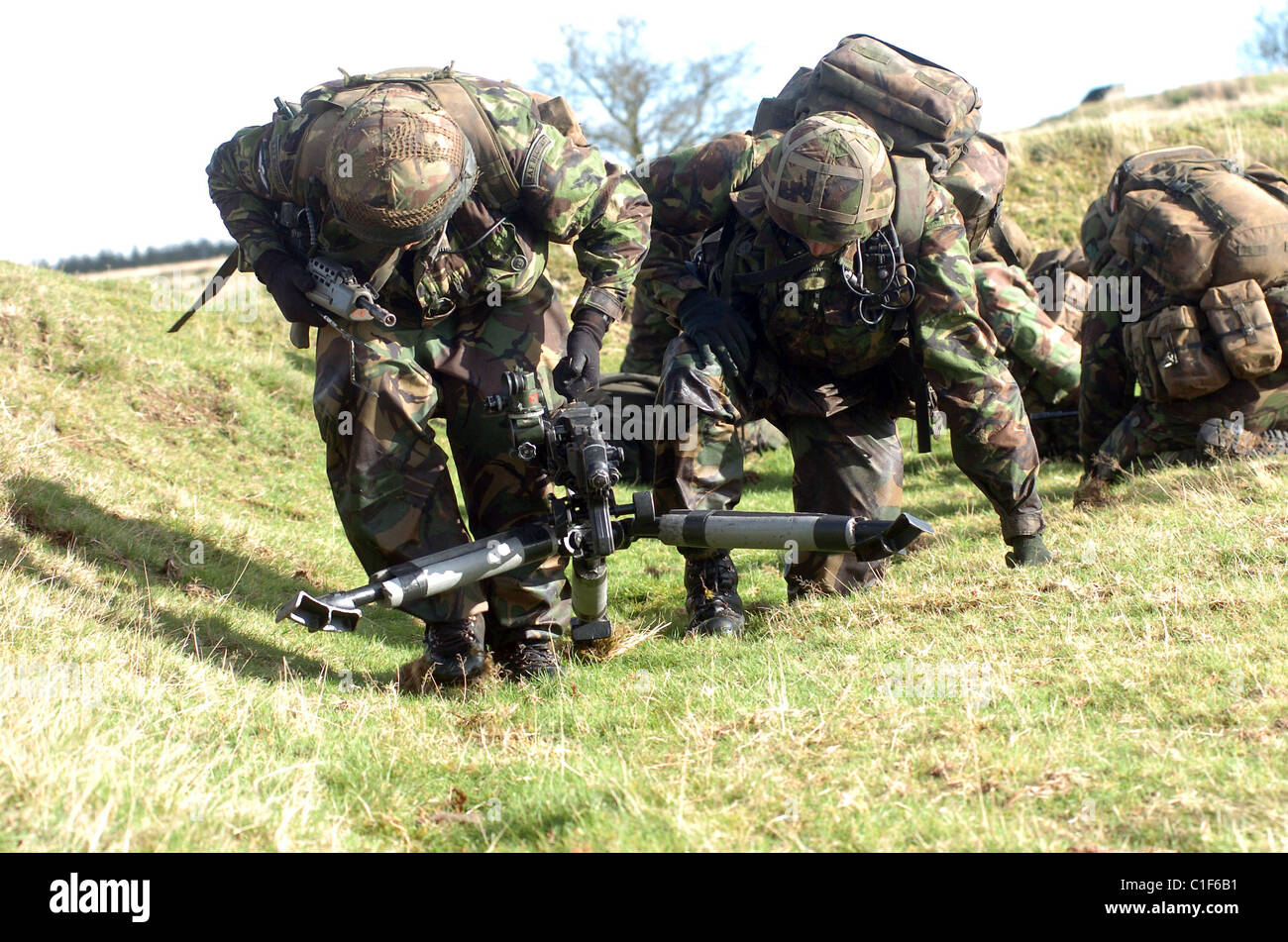 Die L7A2 KPMG oder "GIMPY", ist ein 7.62x61mm Gürtel gefüttert Allzweck-Maschinengewehr. Die KPMG hat bei der britischen mi im Einsatz gewesen. Stockfoto