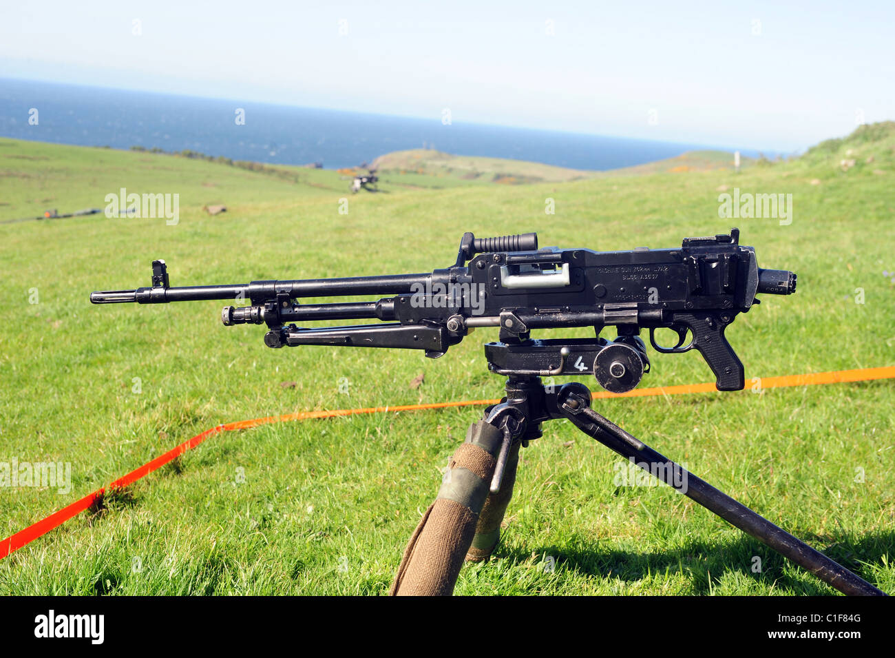 er L7A2 KPMG oder "GIMPY", ist ein 7.62x61mm Gürtel gefüttert Allzweck-Maschinengewehr. Die KPMG hat bei der britischen Mil im Einsatz gewesen. Stockfoto