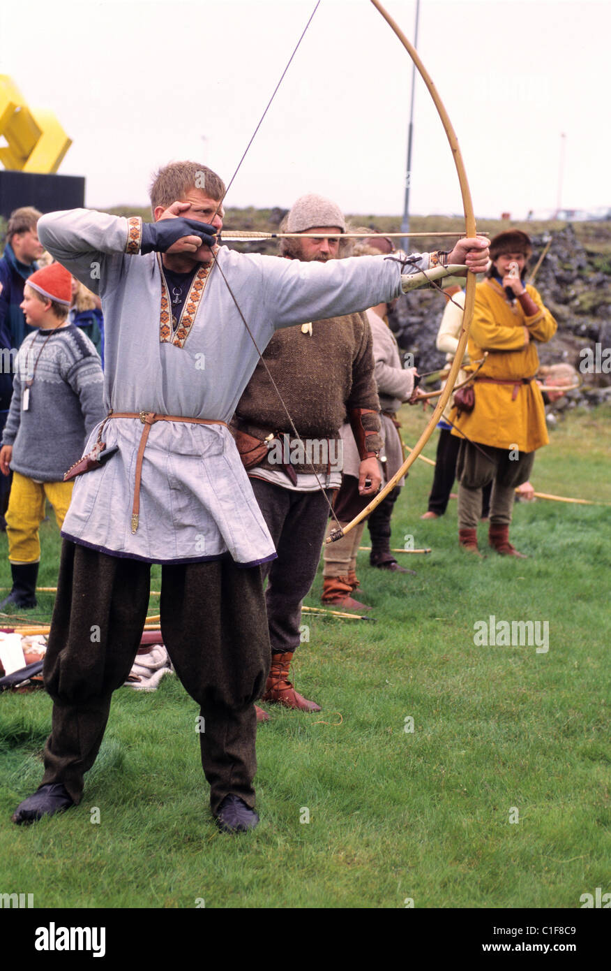 Island, Reykjavik, Viking Festival in Hafnarfjordur und Umgebung: Stockfoto