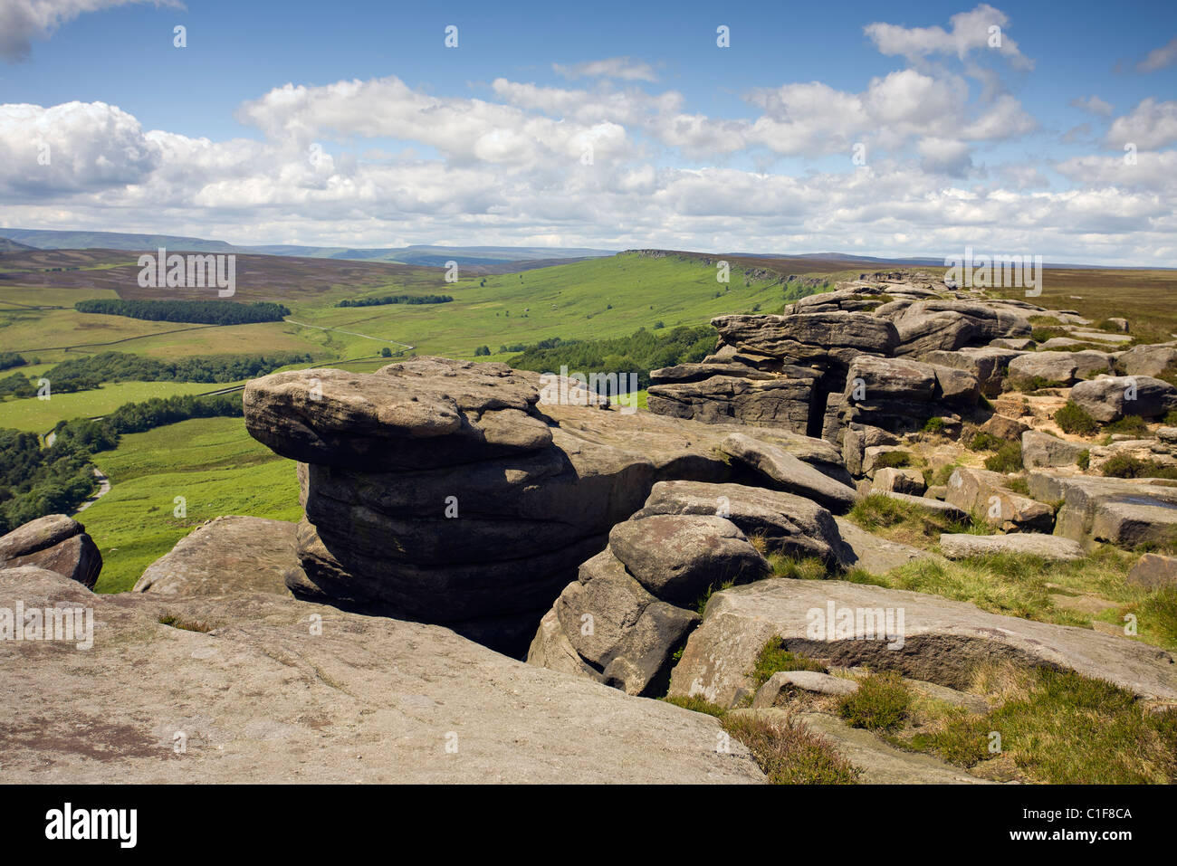Stanage Edge, Derbyshire, England Stockfoto