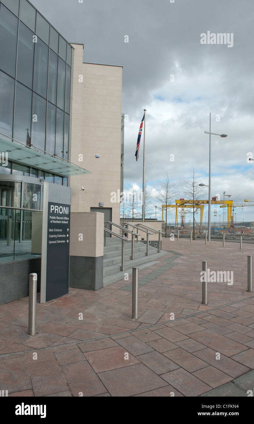 Neues Hauptquartier für Public Records Office-Nordirland Stockfoto