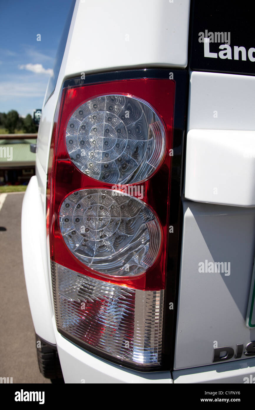 LED-Cluster in Rückleuchten des Land Rover Discovery in Südafrika Stockfoto