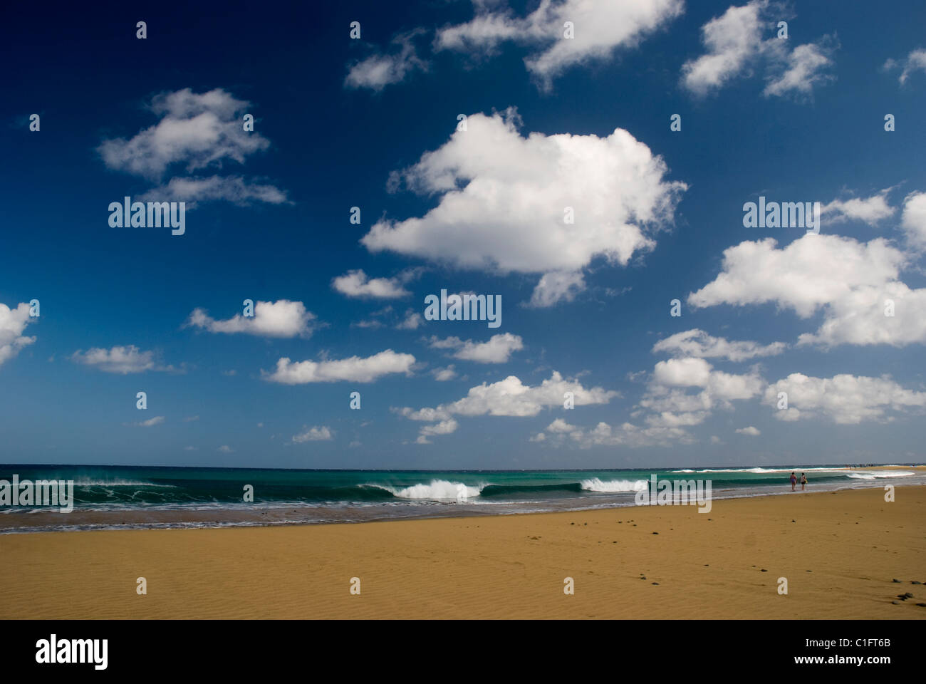 Strand-Szene auf Gran Canaria.  Landschaftsbild Stockfoto
