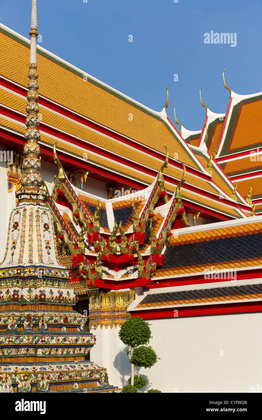 Ordinationshalle in buddhistischen Tempelanlage Wat Pho in Bangkok, Thailand, Südostasien Stockfoto