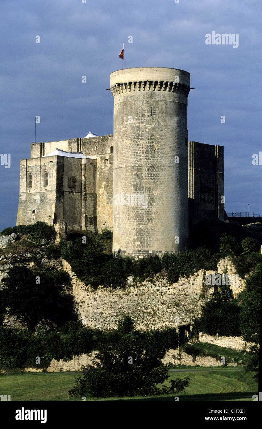 Frankreich, Calvados, Falaise, Schloss von Wilhelm dem Eroberer Stockfoto