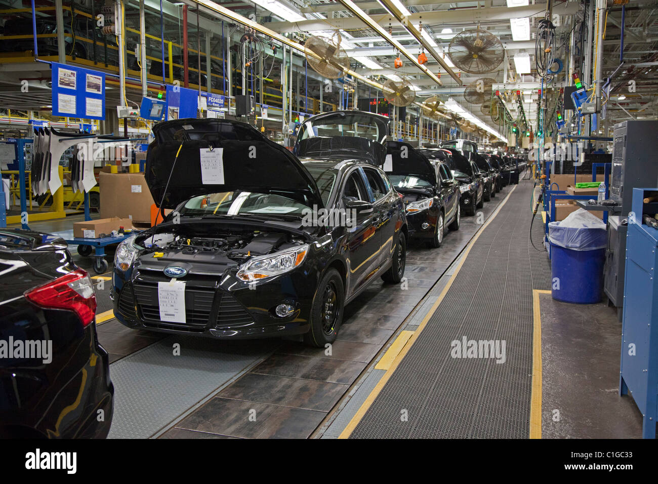 Ford Motor Co. Michigan Montagewerk, wo 2012 Ford Focus hergestellt wird. Stockfoto