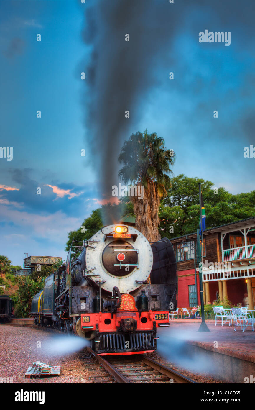 Sehr schön umgebaut Classic trainieren, die Bestandteil der luxuriösen und Privatbesitz Rovos Rail-Flotte. Stockfoto