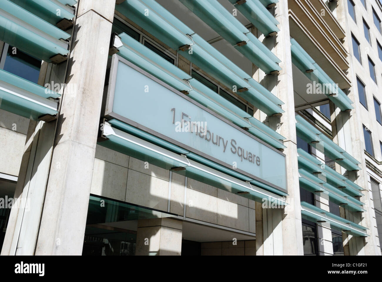 Bürogebäude am One Finsbury Square, City of London, England Stockfoto