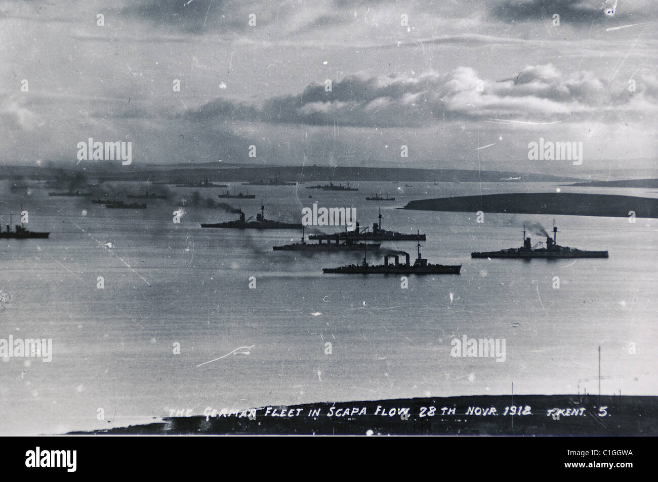 Großbritannien, Schottland, Orkney-Inseln, Schiff von der deutschen Flotte in Scapa Flow sank Stockfoto