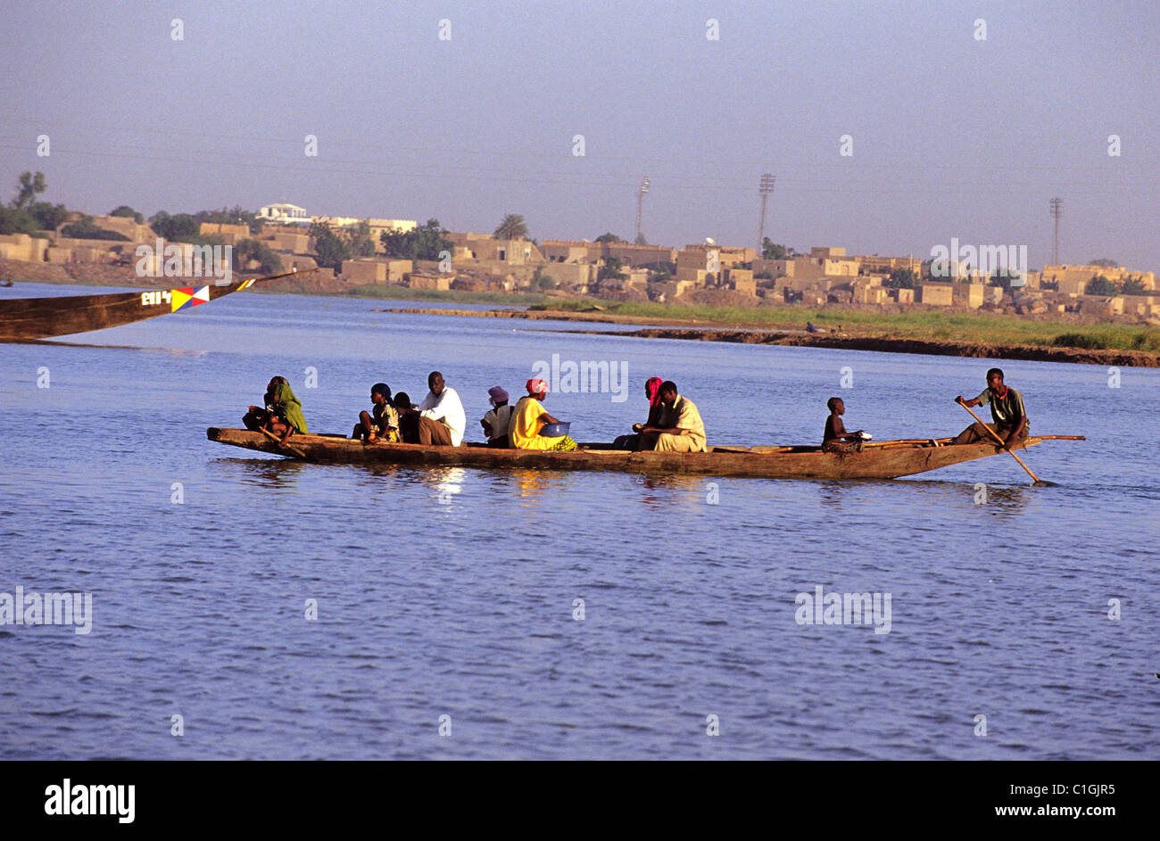 Die malischen Venedig am Zusammenfluss von Bani und Niger, Mali, Mopti Flüsse Stockfoto