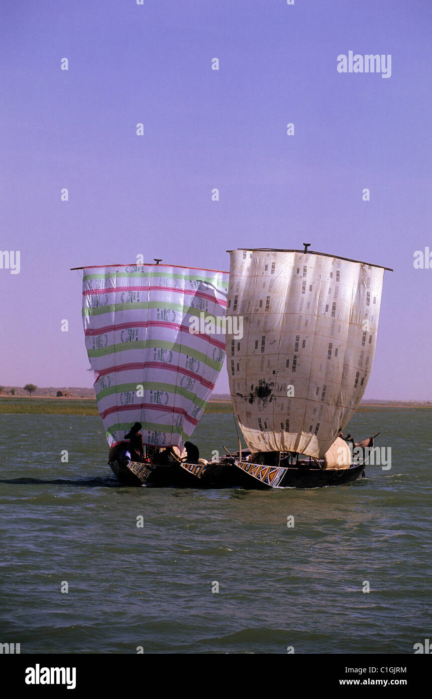 Mali, Schiffen auf dem Niger Stockfoto