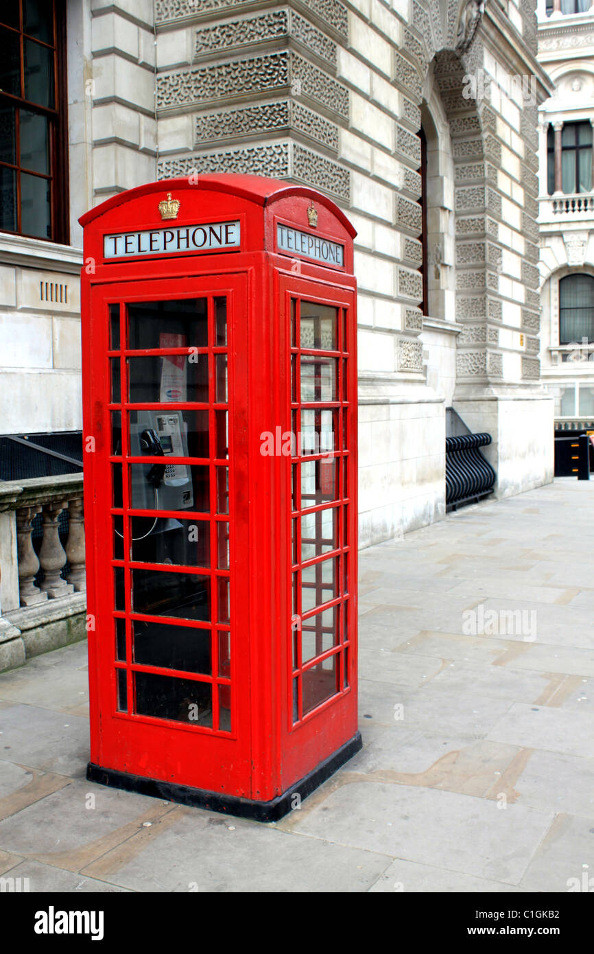 Rote Telefon Box, Westminster, London, UK Stockfoto