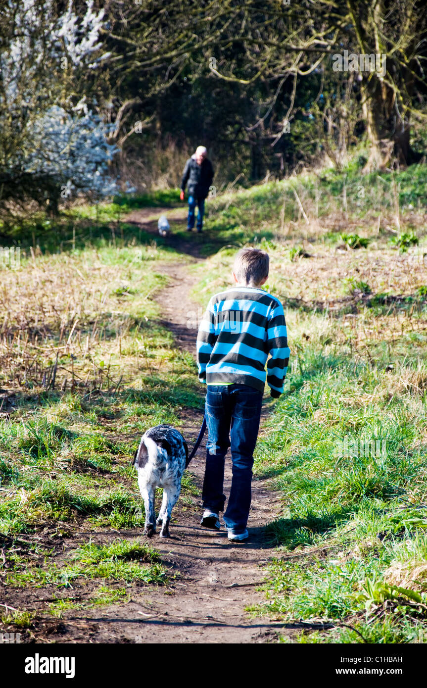 Hundebesitzer Stockfoto