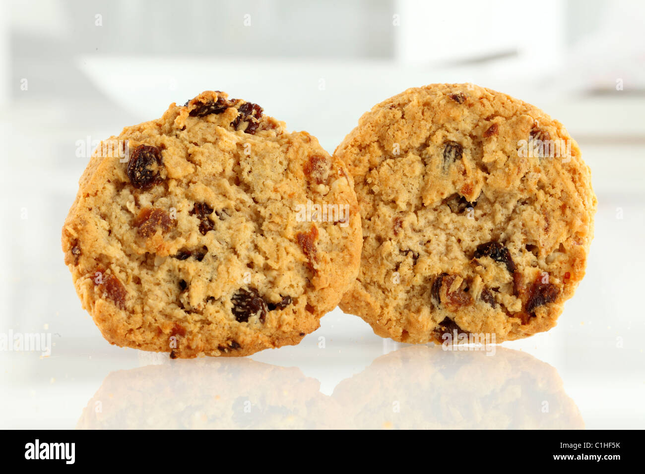 OBST UND HAFER-KEKSE Stockfoto