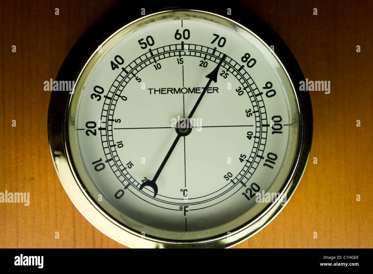 Indoor Zifferblatt Thermometer Stockfoto